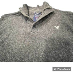 American Eagle Outfitters Athletic Fit Sweater Cardigan Half-Zipper - XXL